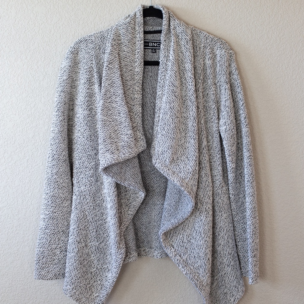 BNCI by Blanc Noir Open front cardigan sweater twill